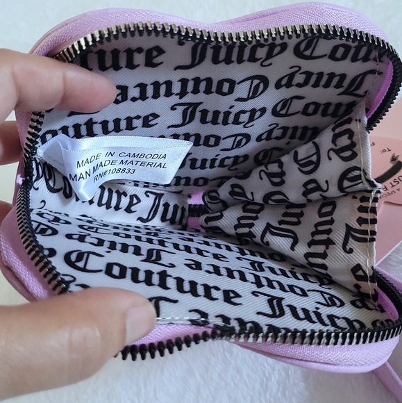 Juicy🍊 Couture "Orchid Bouquet"💐 Glam Heart❤ Zip Around Coin🪙 Purse - NWT - Picture 14 of 15